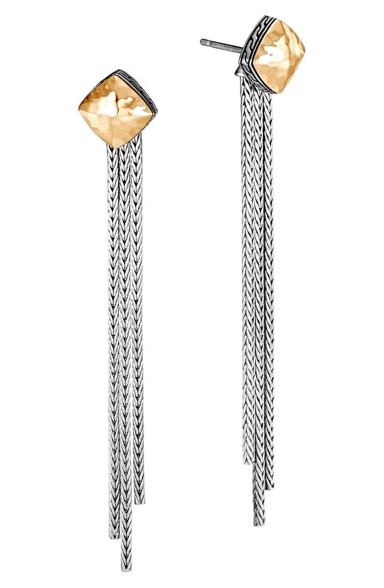John Hardy Classic Chain 18K & Sterling Silver Tassel Earrings | Nordstrom | Nordstrom