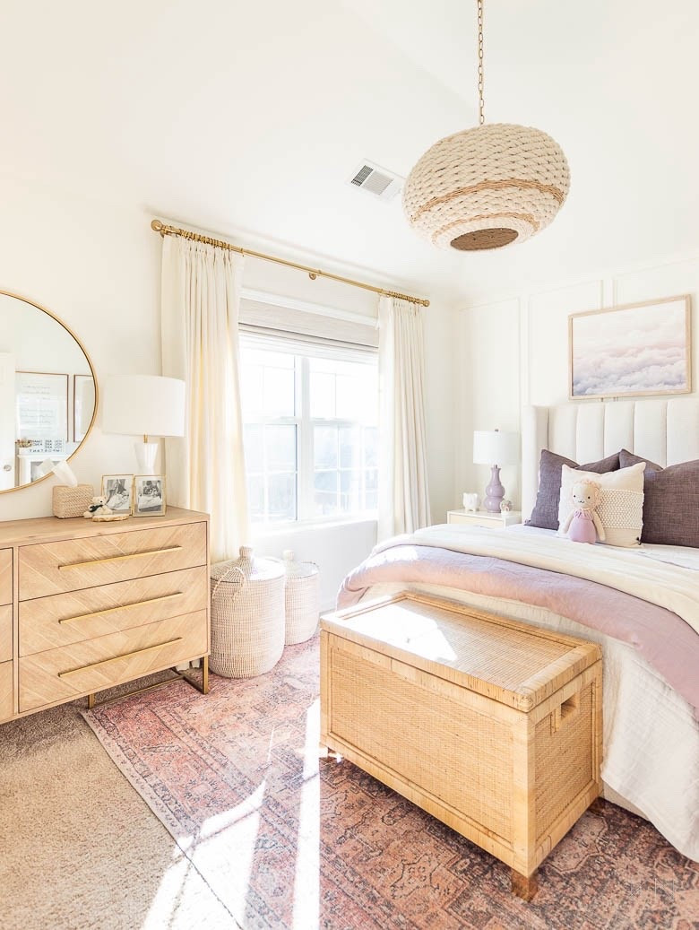 We may be three years in, but Eliza still loves her purple bedroom. I’m so happy we invested in quality bedroom furniture and bedroom decor because they are all still in pristine shape! home decor bedroom decor girl bedroom purple bedroom storage rattan storage area rug bedroom dresser vertical channel bed#LTKStyleTip 

#LTKHome #LTKKids