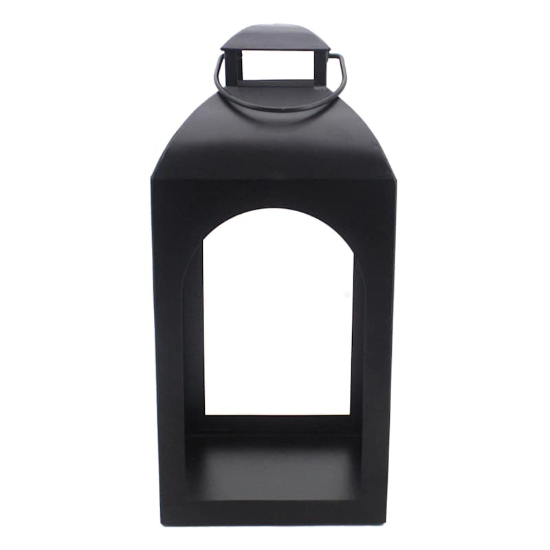 Black Metal Arch Lantern, 17" | At Home