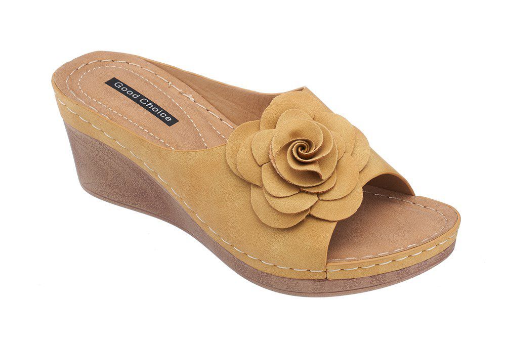 GC Shoes Tokyo Flower Comfort Slide Wedge Sandals | Target