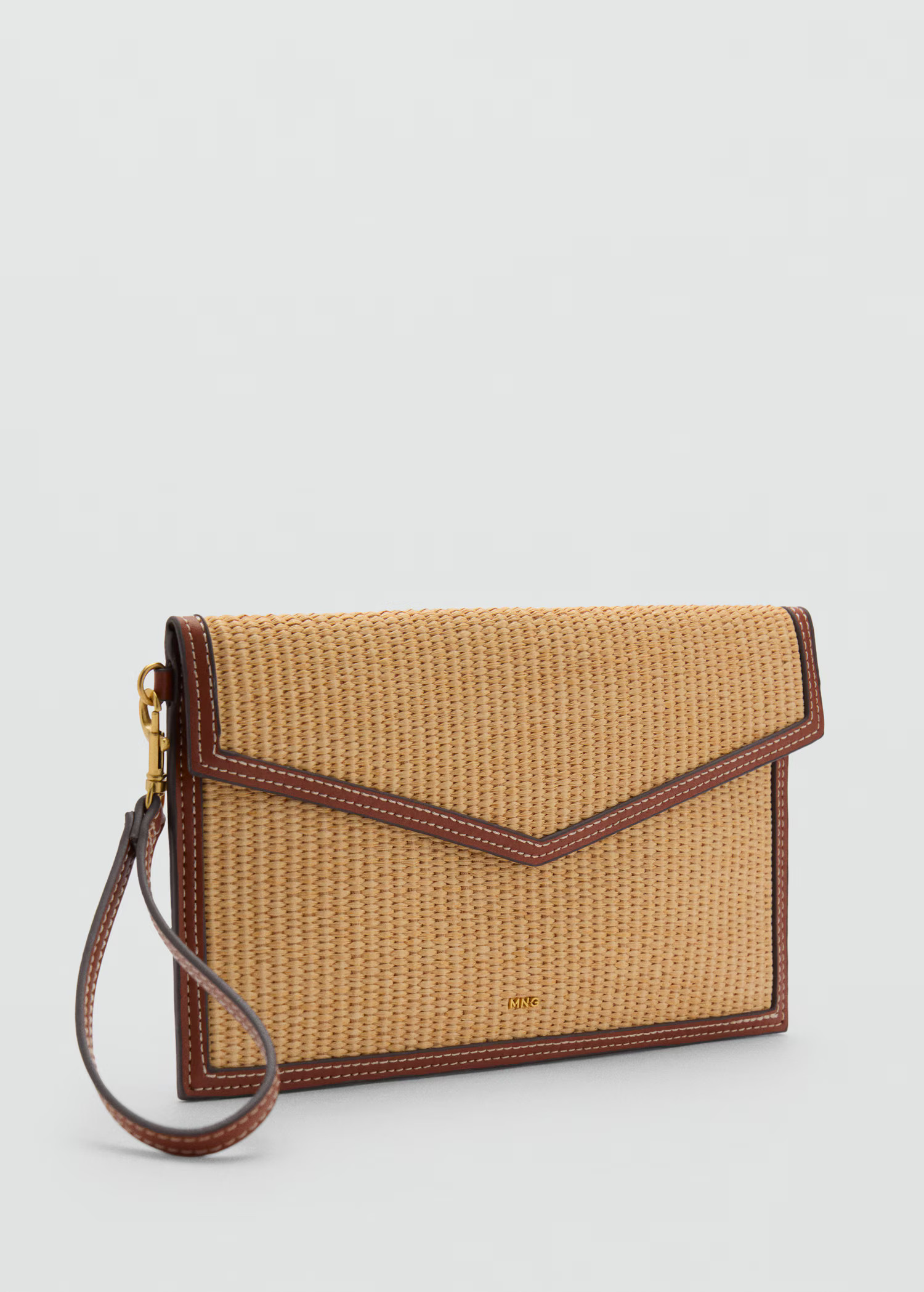 Raffia effect clutch - Women | MANGO United Kingdom | MANGO (UK)
