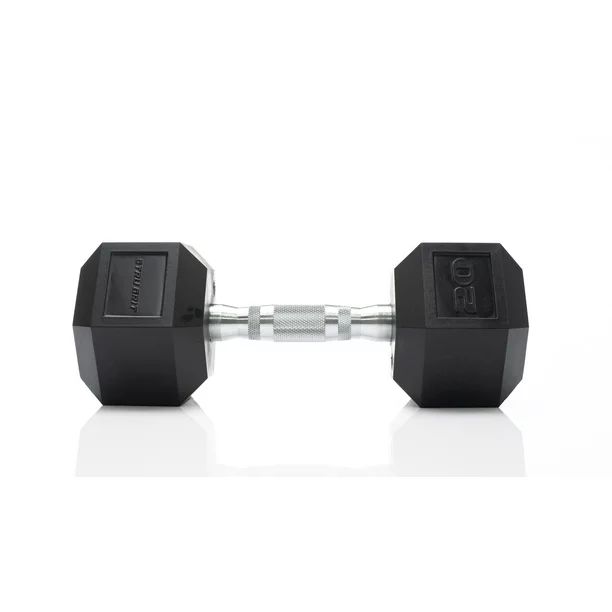 Tru Grit Fitness 20 lb Rubber Hex Dumbbell, Single - Walmart.com | Walmart (US)