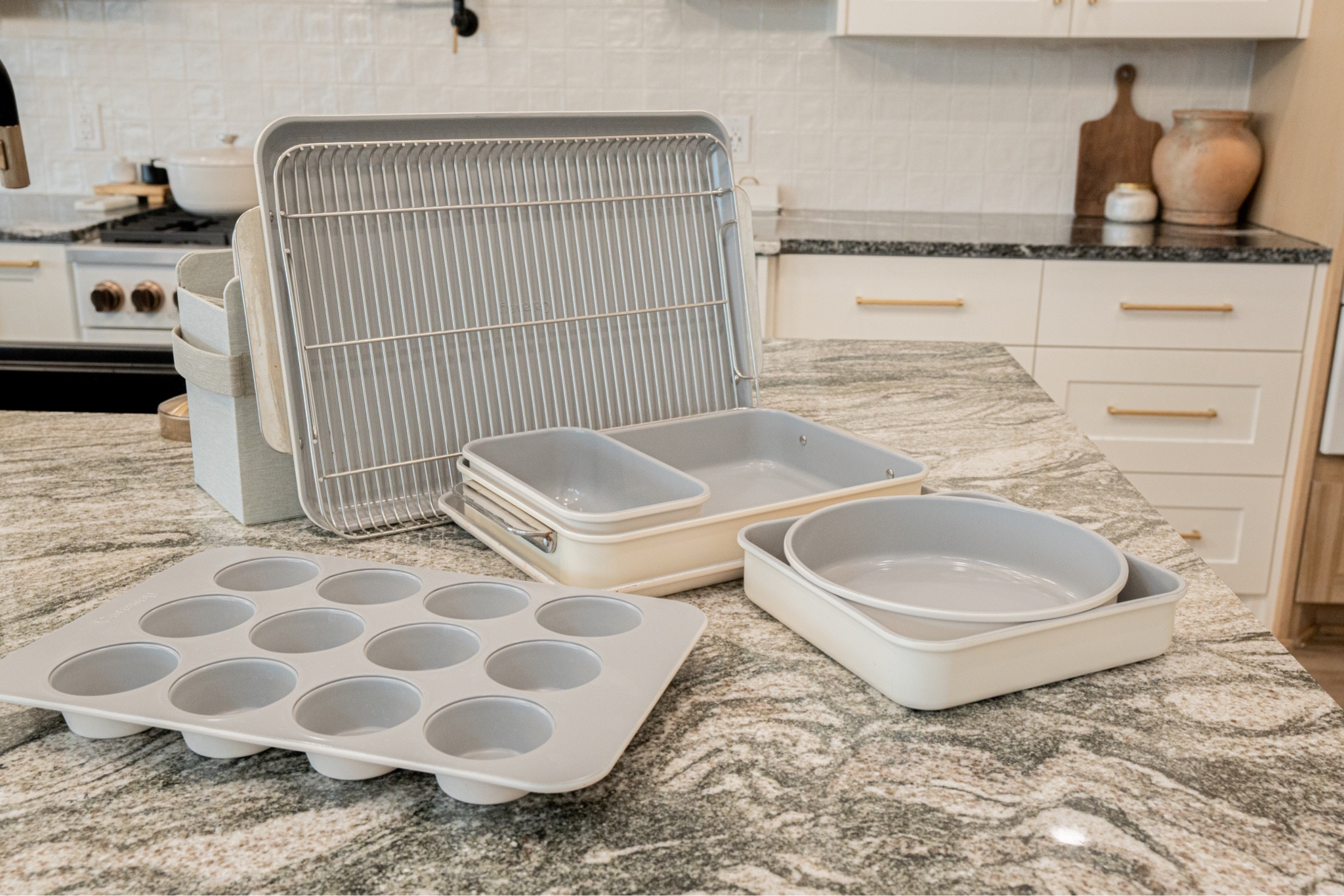 The Caraway baking set is our favorite.. we love it even more than the cookware!  Truly nonstick!

#LTKGiftGuide #LTKhome #LTKFind