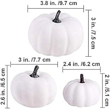 12 pcs Artificial Pumpkins Decoration for Halloween, Fall Thanksgiving, Christmas Pumpkins, Lifel... | Amazon (US)
