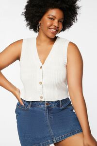 Plus Size Sweater-Knit Cropped Vest | Forever 21 (US)