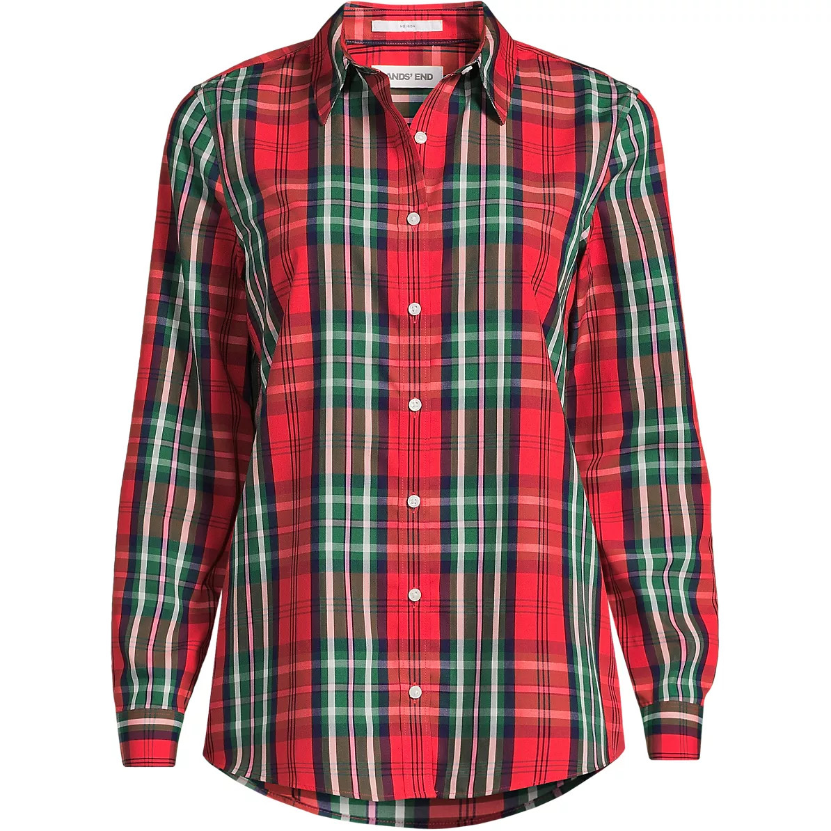 No Iron Button Front Shirt | Lands' End (US)