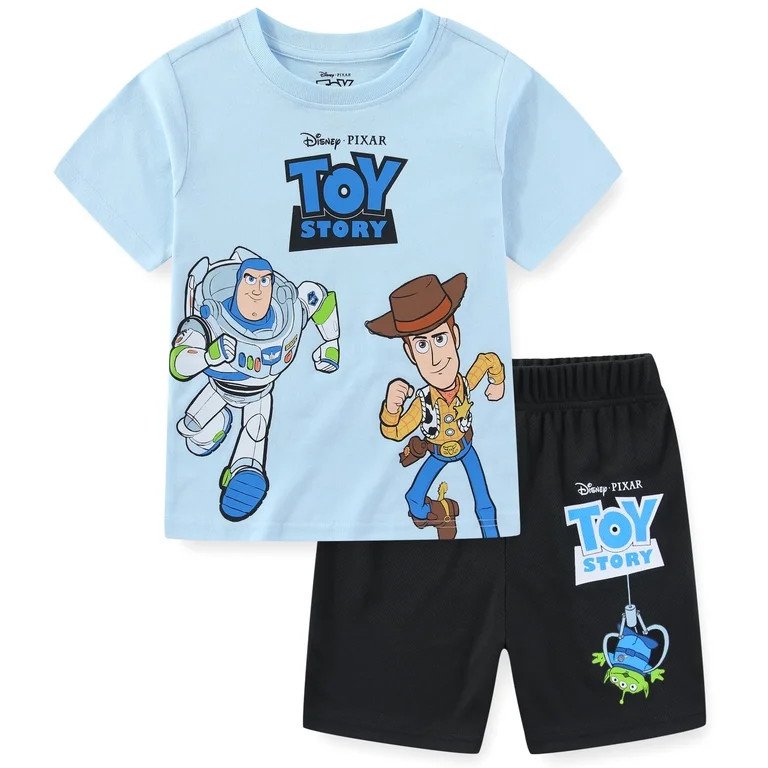 Disney Toy Story Woody Buzz Lightyear Short Sleeve T-Shirt and Shorts Set (Boys), 2 Piece Set, Si... | Walmart (US)