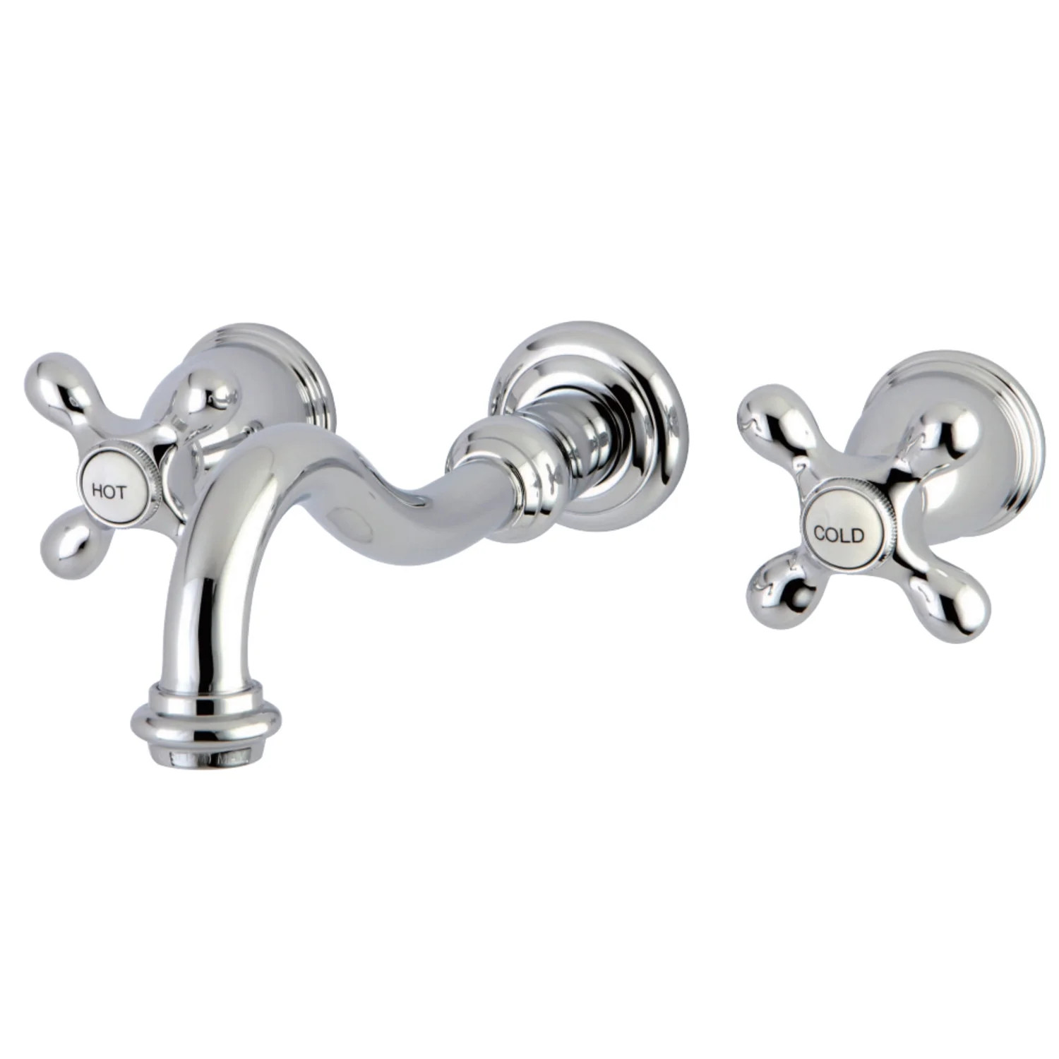 Kingston Brass KS3121AX Vintage 2-Handle Wall Mount Bathroom Faucet, Polished Chrome | Walmart (US)