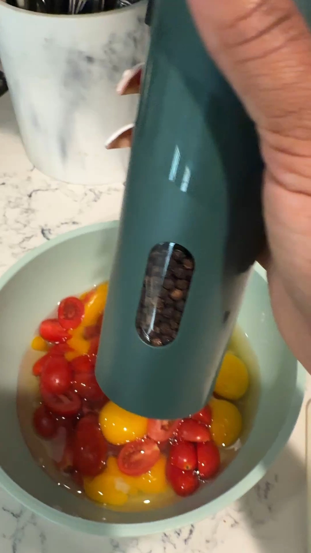 Breakfast skillet loading 🍅🍳✨ Easy high-protein breakfast recipe with eggs, cherry tomatoes & seasoning — quick healthy meal prep idea for busy mornings! 

#LTKhome #LTKkitchen #easyrecipes #highproteinbreakfast #healthybreakfast #breakfastideas #eggrecipes #mealprep #easymeals #tomatorecipes #kitchenfavorites #homecooking #foodiefinds