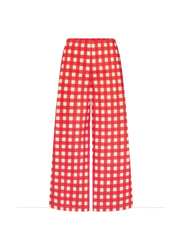 Toni gingham cropped palazzo pants | Farfetch Global