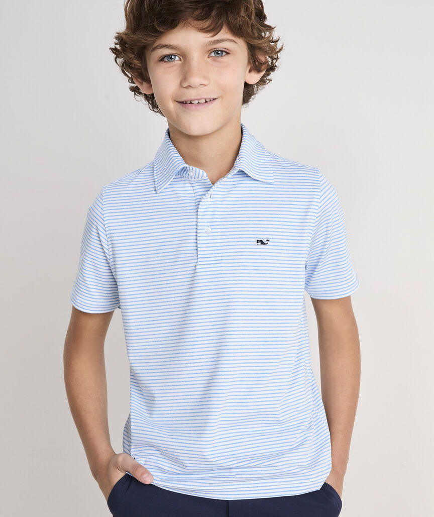 Boys' Performance Bradley Stripe Sankaty Polo | vineyard vines