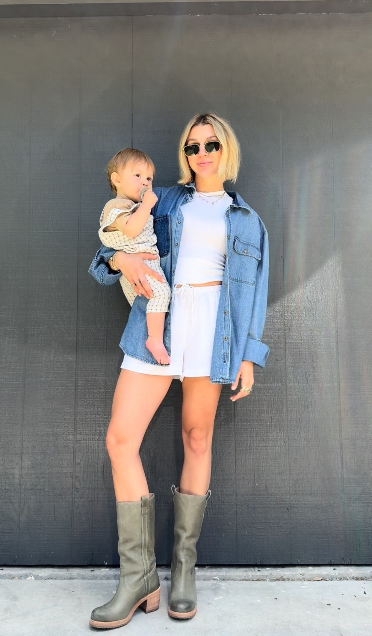 I had to steal Baby Daddy’s shirt to bring my vision to life 
- boots are Cleo + Wolf Scout Boot…a Frye dupe for a fraction of the $ (linked on my ShopMy)
- button down is Brixton men’s 

#LTKShoeCrush #LTKStyleTip #LTKFindsUnder50