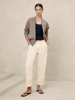 Twill Straight Pull-On Pant | Banana Republic Factory