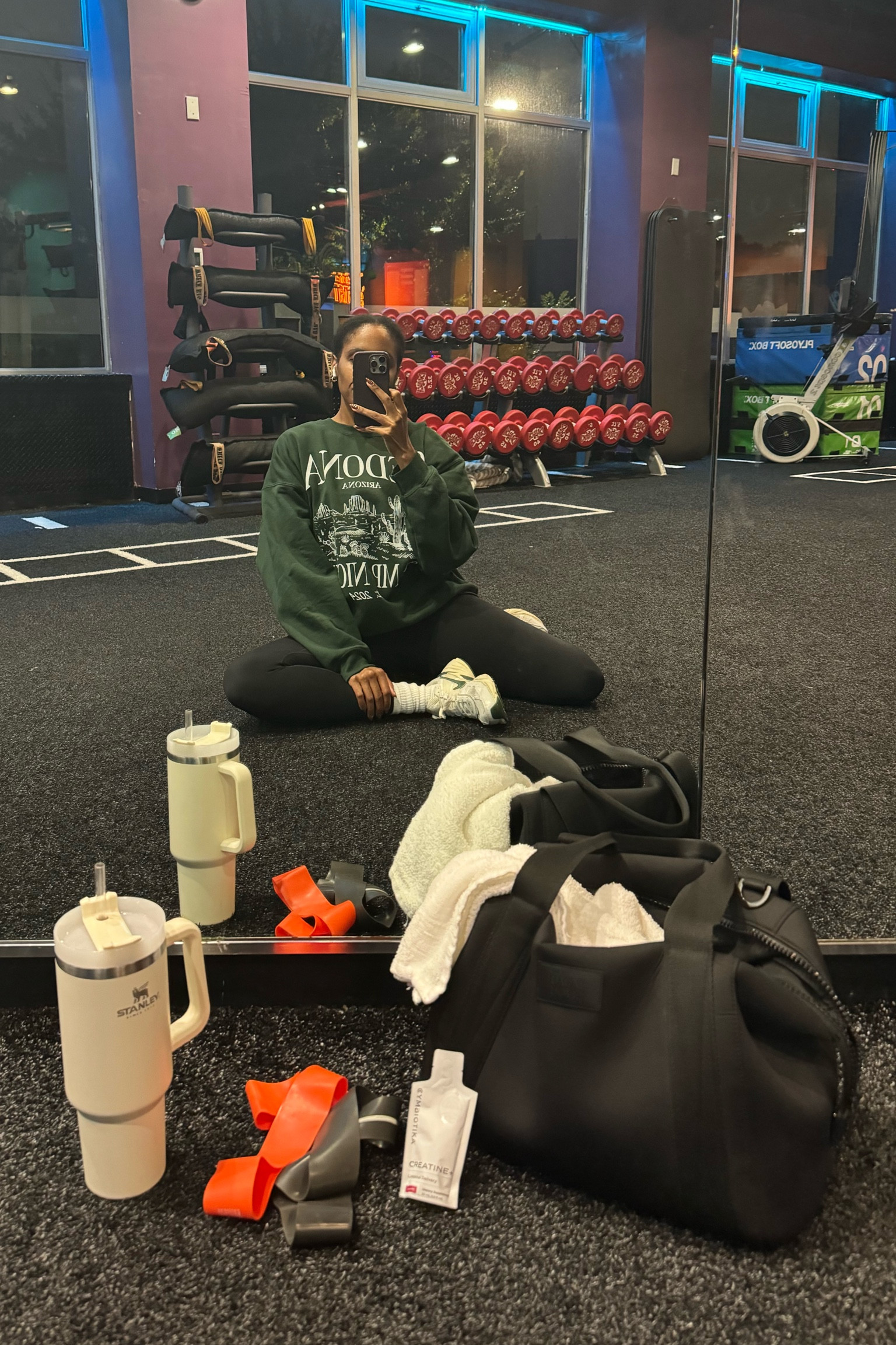 5 am gym essentials! 

#LTKMidsize #LTKFitness #LTKActive