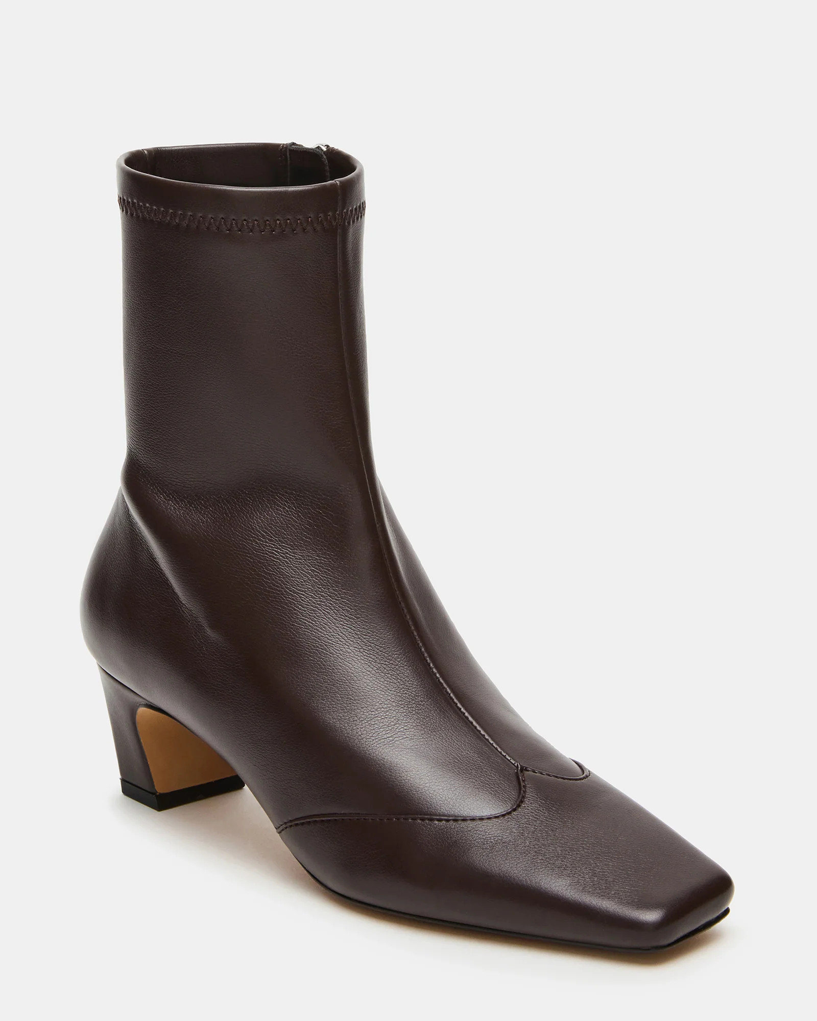 JETER Brown Square-Toe Women's Ankle Boot | Steve Madden (US)