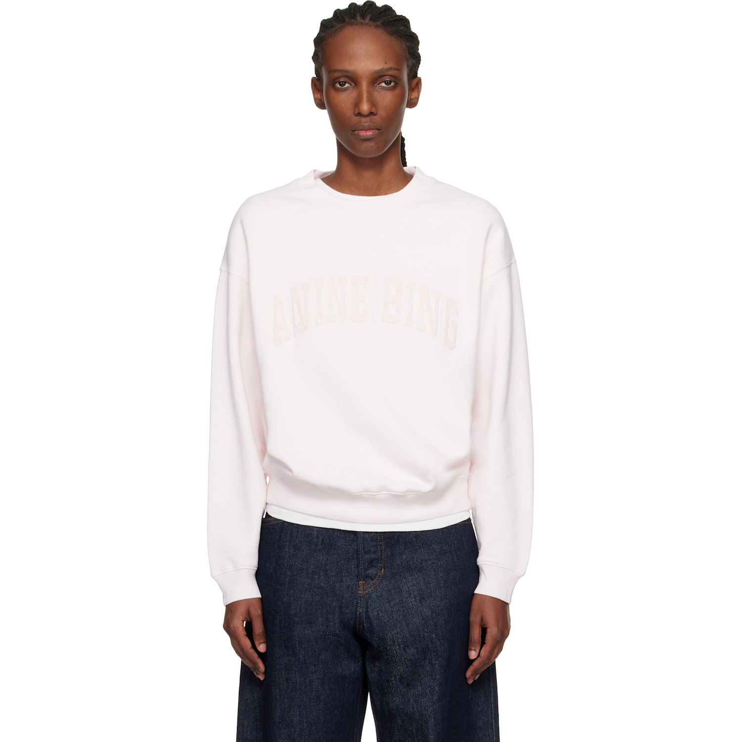 ANINE BING Pink Spencer 'Anine Bing' Sweatshirt | SSENSE