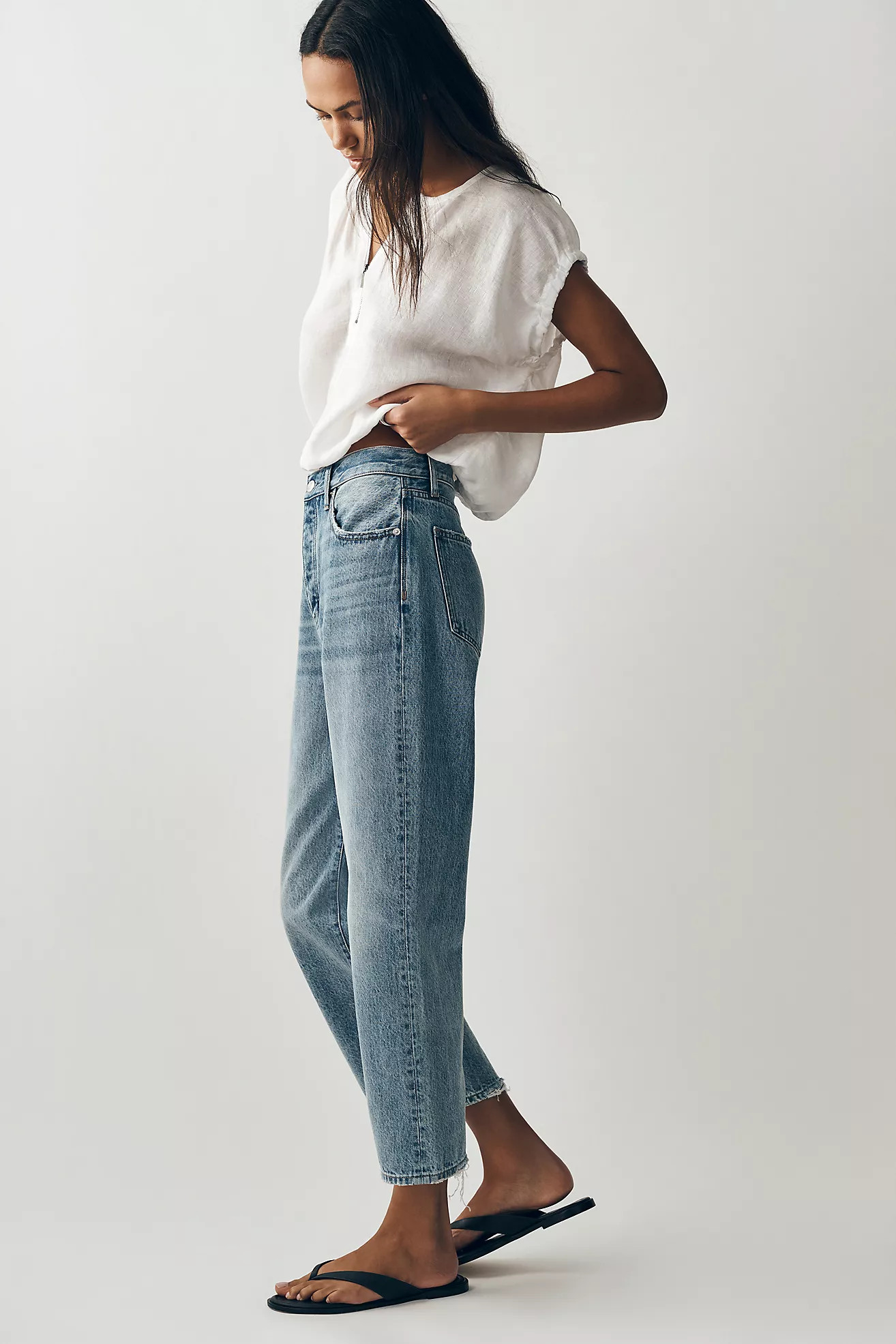 Pistola Cassie High Rise Crop Jeans | Anthropologie (US)