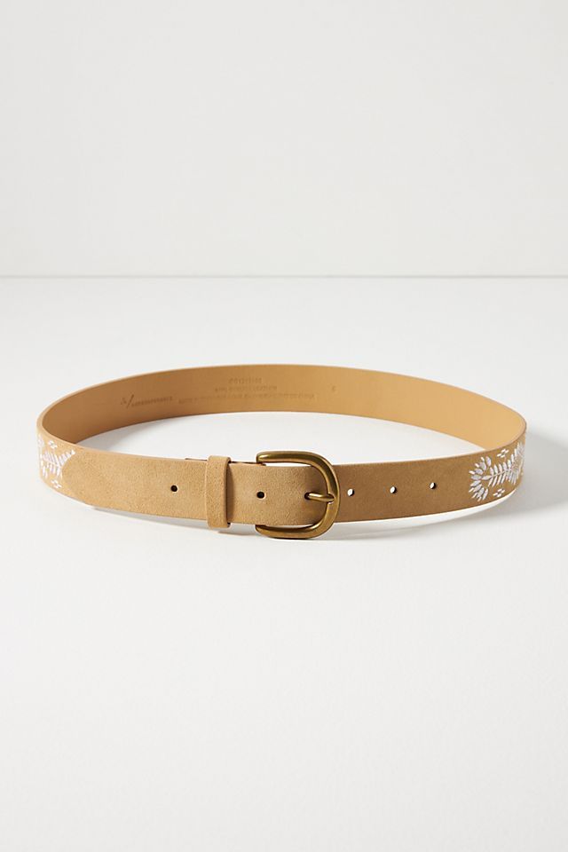 Embroidered Leather Belt | Anthropologie (US)