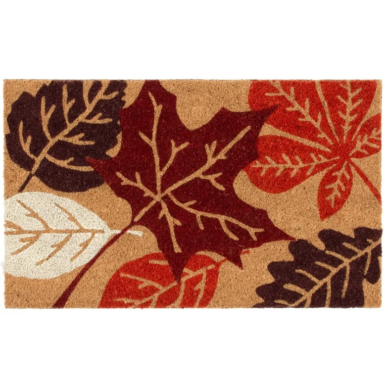Way To Celebrate Oversized Leaves Coir Outdoor Mat, 18"x30" - Walmart.com | Walmart (US)