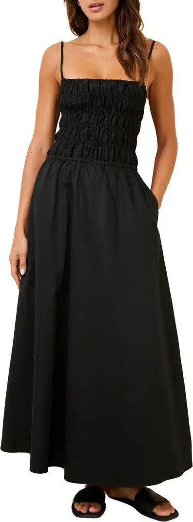 Solid & Striped The Delta Smocked Cotton Maxi Sundress | Nordstrom | Nordstrom
