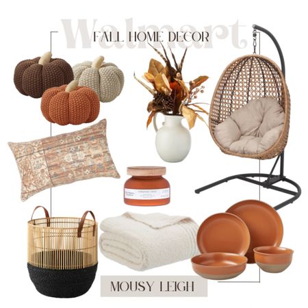 Loving the affordable fall home decor from Walmart. Baskets, blankets, dishes, pumpkins, candles, outdoor swings, floral arrangements, and more. @walmart #walmart #ad #sponsored #walmarthome #fall 

#LTKhome #LTKSeasonal #LTKHalloween