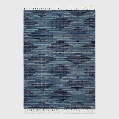 Diamond Tassel Outdoor Rug Blue - Opalhouse™ | Target