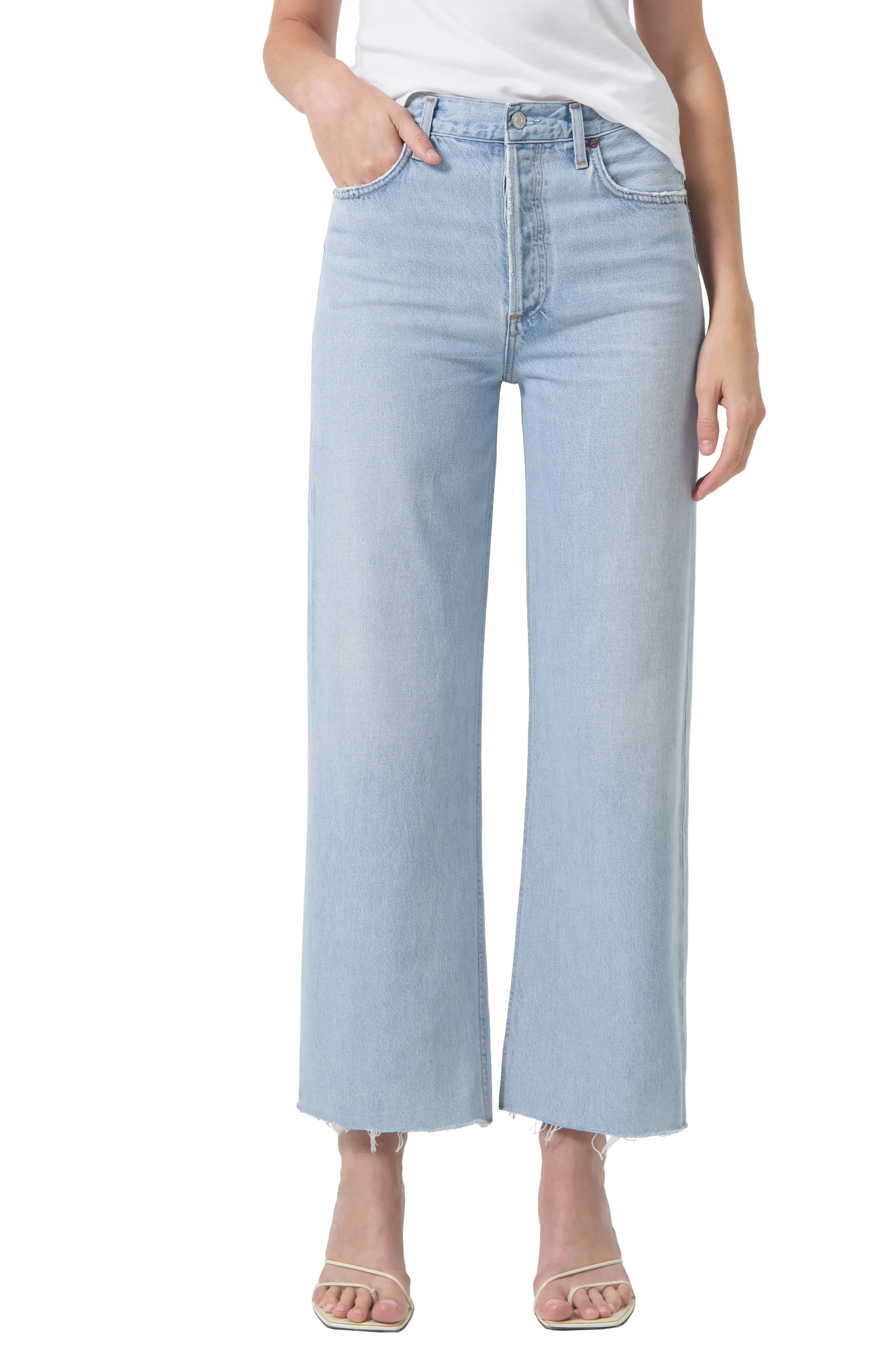 AGOLDE Ren High Waist Wide Leg Jeans in Smash at Nordstrom Rack, Size 32 | Nordstrom Rack