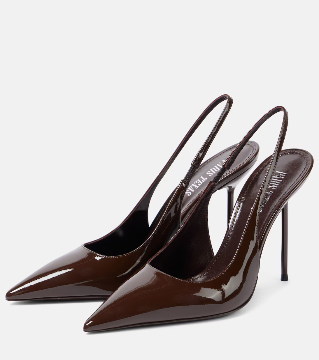 Lidia 105 patent leather slingback pumps | Mytheresa (UK)
