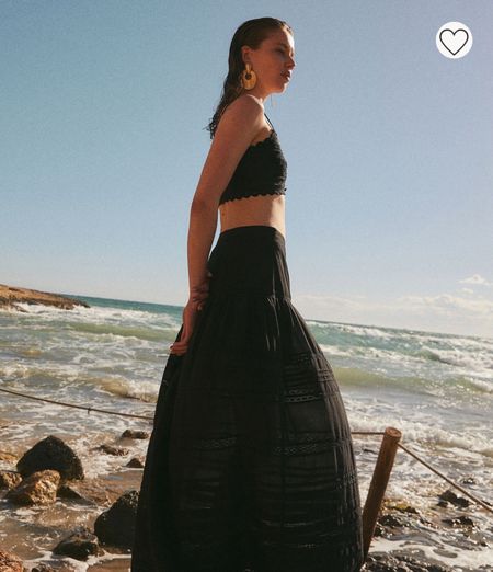 Maxi skirt bandeau embroidered top summer beach vacation outfit #maxiskirt #summer #outfit 

#LTKSeasonal #LTKTravel #LTKStyleTip