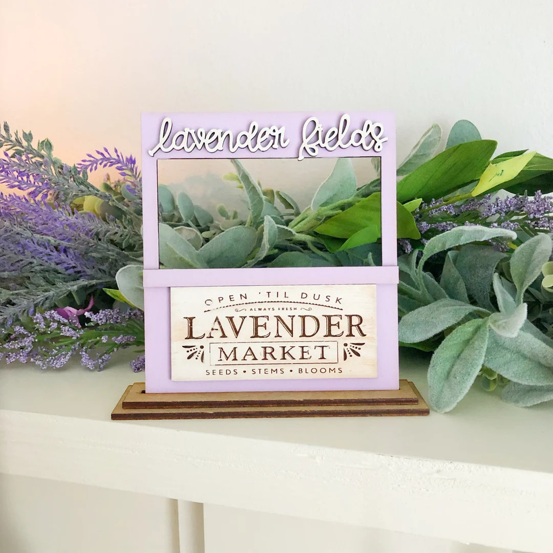 Lavender fields stand, tiered tray decor, Floral stand, spring tiered tray | Etsy (US)