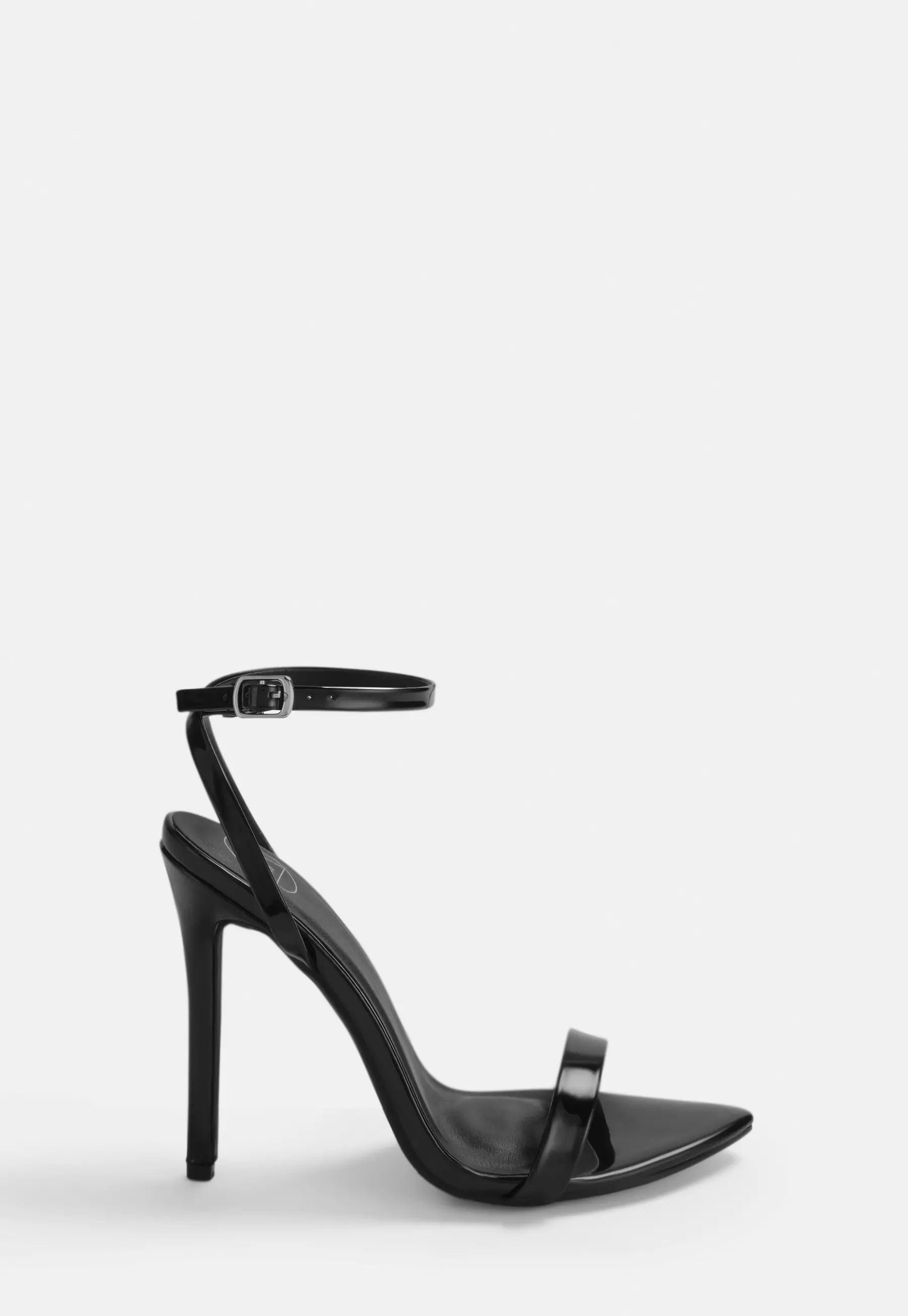 Black Patent Barely There Heels | Missguided (US & CA)