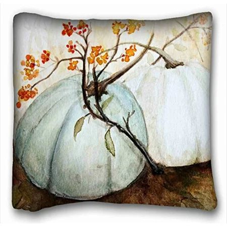 WinHome Blue Gray Pumpkin Watercolor Throw Pillow Case Cases Cover Cushion Covers Sofa Size 18x18... | Walmart (US)