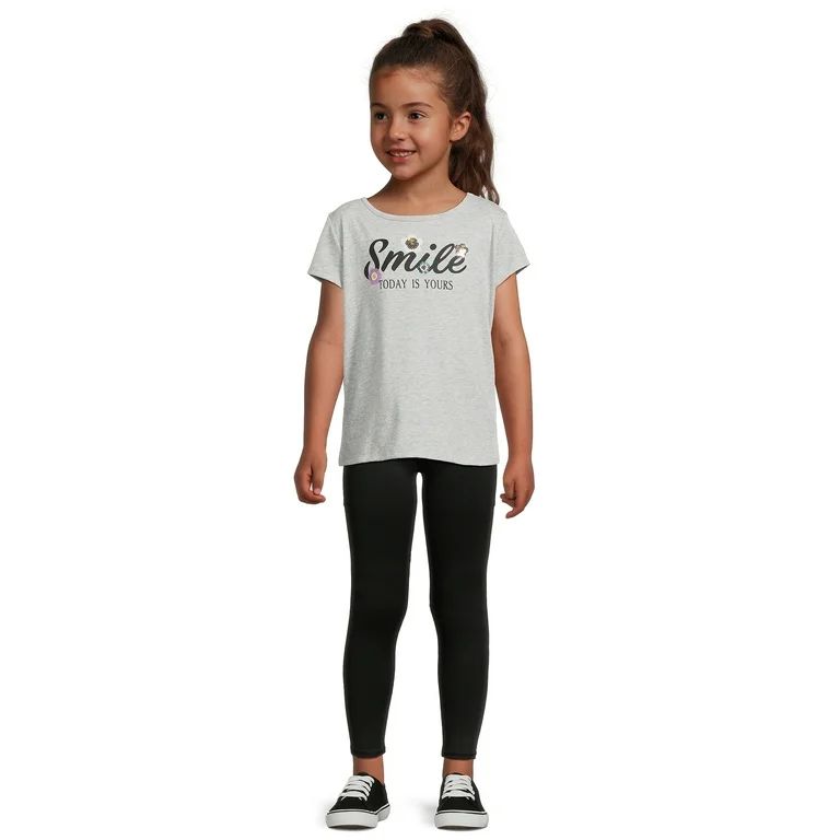 Athletic Works Girls Active Legging, Sizes 4-18 & Plus | Walmart (US)