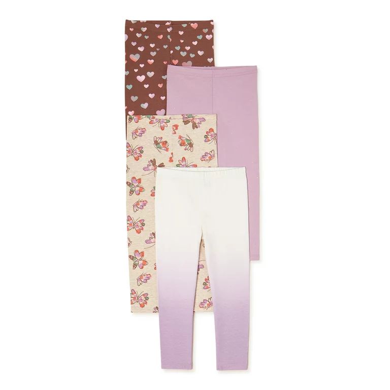 Garanimals Baby and Toddler Girls’ Leggings Multipack, 4-Pack, Sizes 12M-5T | Walmart (US)