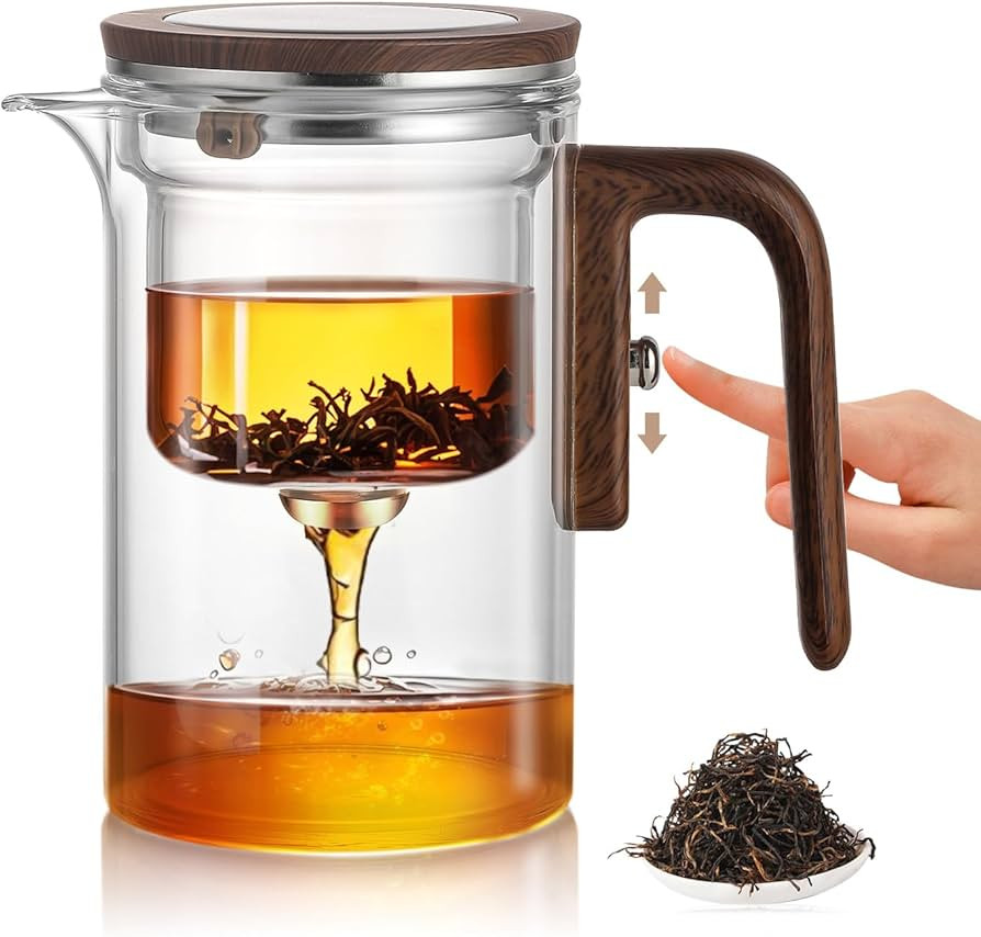 Enchanti Tea Pot, Magic Glass Teapot with Strainer,Magnetic Water Separation with Infuser -800ML/... | Amazon (US)
