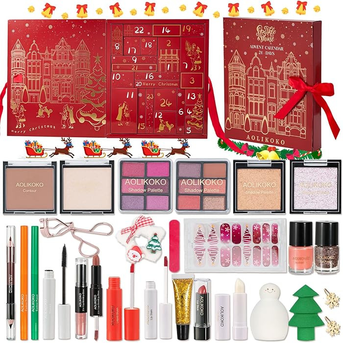 Makeup Advent Calendar 2025 for Women & Teen Girls, Xmas Countdown Calendar, 24 Days Christmas Gi... | Amazon (US)
