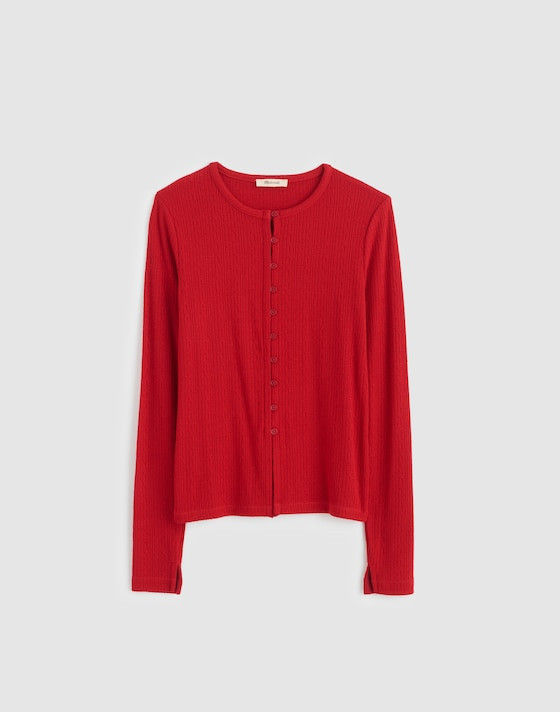 Pointelle Cutaway Cardigan | Madewell