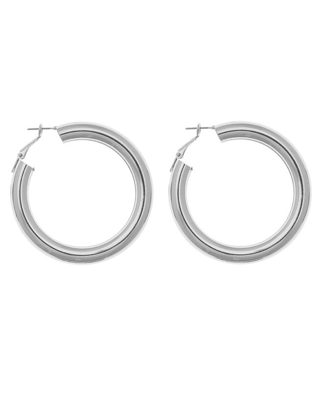 Oversized Rounded Hoop Earrings | Eloquii