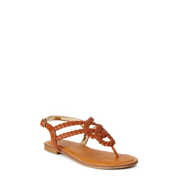 Wonder Nation Criss-Cross Braided Sandals (Little Girls & Big Girls) | Walmart (US)