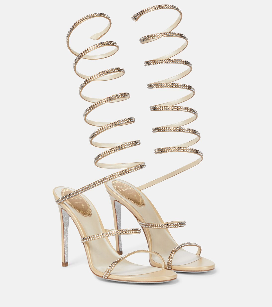 Cleo embellished satin sandals | Mytheresa (US/CA)