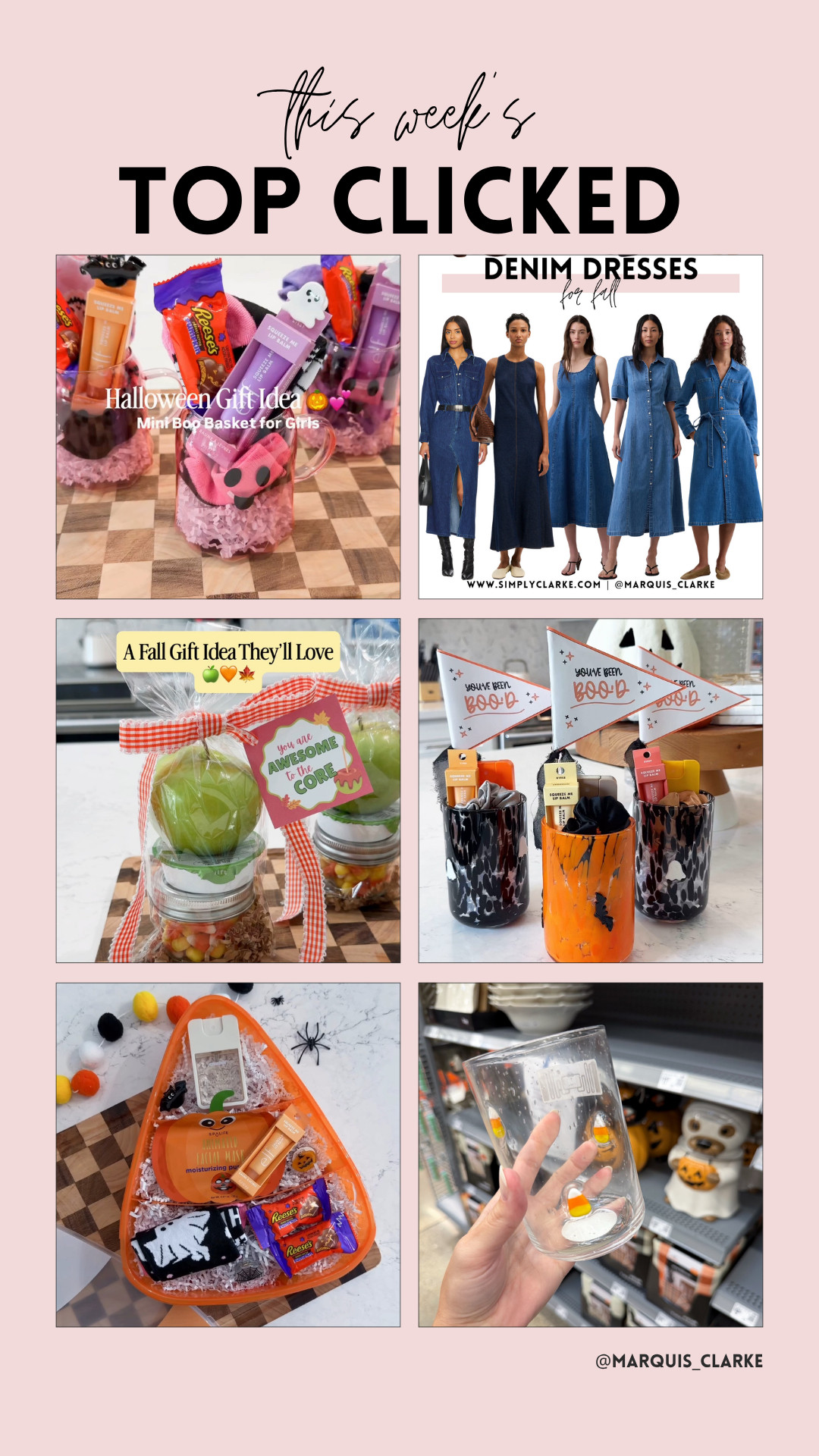 This week’s most clicked finds are all about fall! Denim dresses, cute Halloween boo basket ideas, and easy little gifts for friends or teachers. Tap to shop your favorites!

Fall finds - denim dresses - Halloween boo basket ideas - fall gift ideas - Halloween home finds

 

 #LTKootd #LTKmomlife #LTKSeasonal
