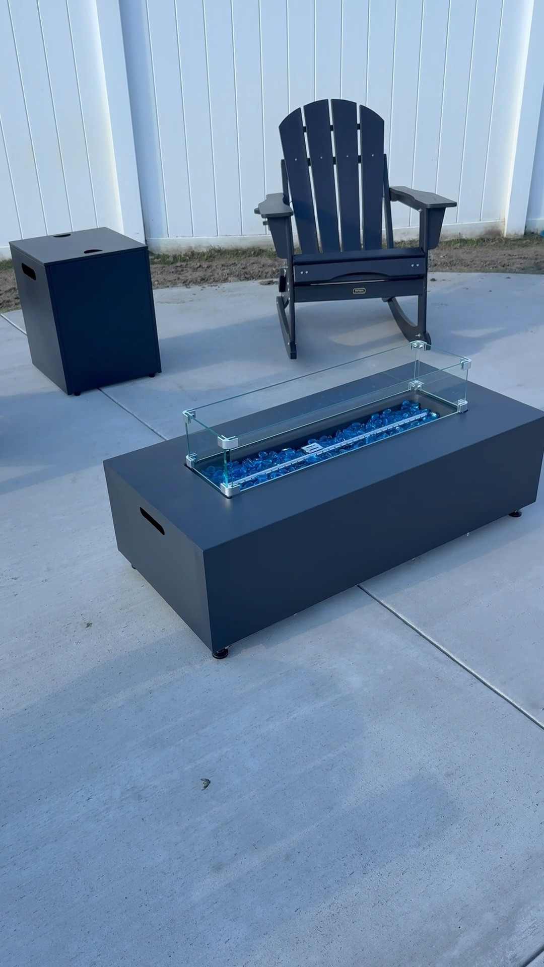 The patio ideas are coming together piece by piece, little by little. Convo around the fire this season anyone? #patiorefresh #rockers #firepit #outdoorfurniture 

#LTKHome