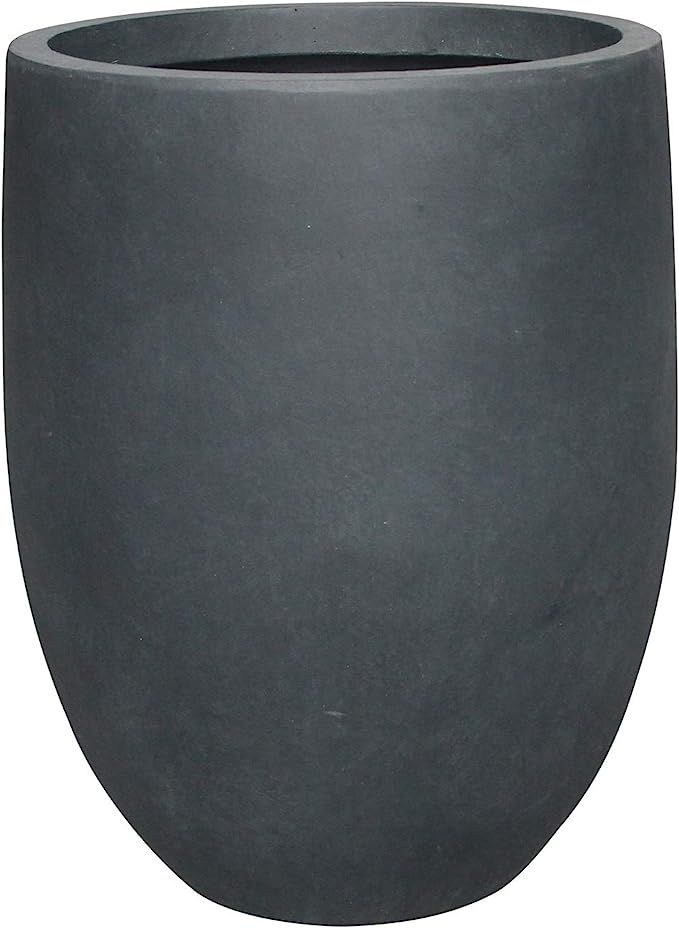 Kante RC0066A-C60121 Lightweight Concrete Outdoor Round Tall Planter, Charcoal | Amazon (US)