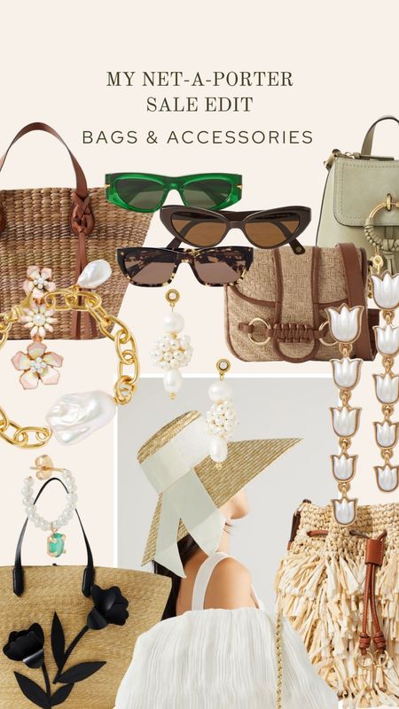My favourite bags and accessories from the Net-A-Porter sale! Luxury sunglasses, earrings, bags and hats. Including pearl jewellery, straw bags and summer accessories! 

#LTKSale #LTKeurope #LTKSeasonal