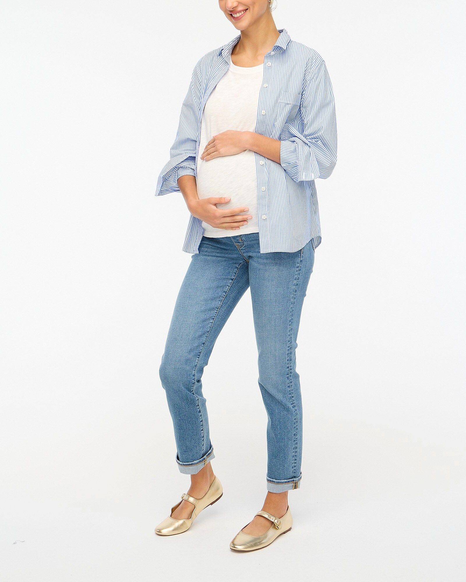 Maternity straight jean in signature stretch | J.Crew Factory