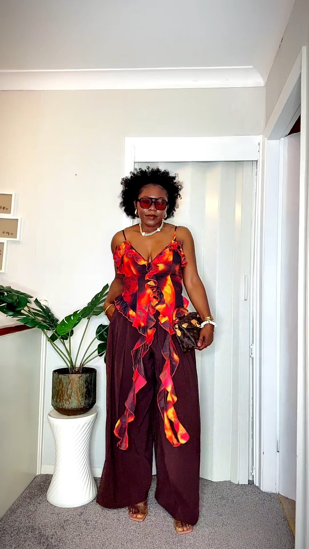 One brown pants - 4 ways . Wide leg pants , pleat pants, brown trouser outfit. T shirt , casual chic spring outfit 

#LTKuk #LTKspring #LTKstyletip