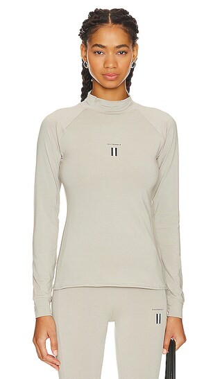 Graphene Midweight Baselayer Mock Neck in Fog Khaki | Revolve Clothing (Global)