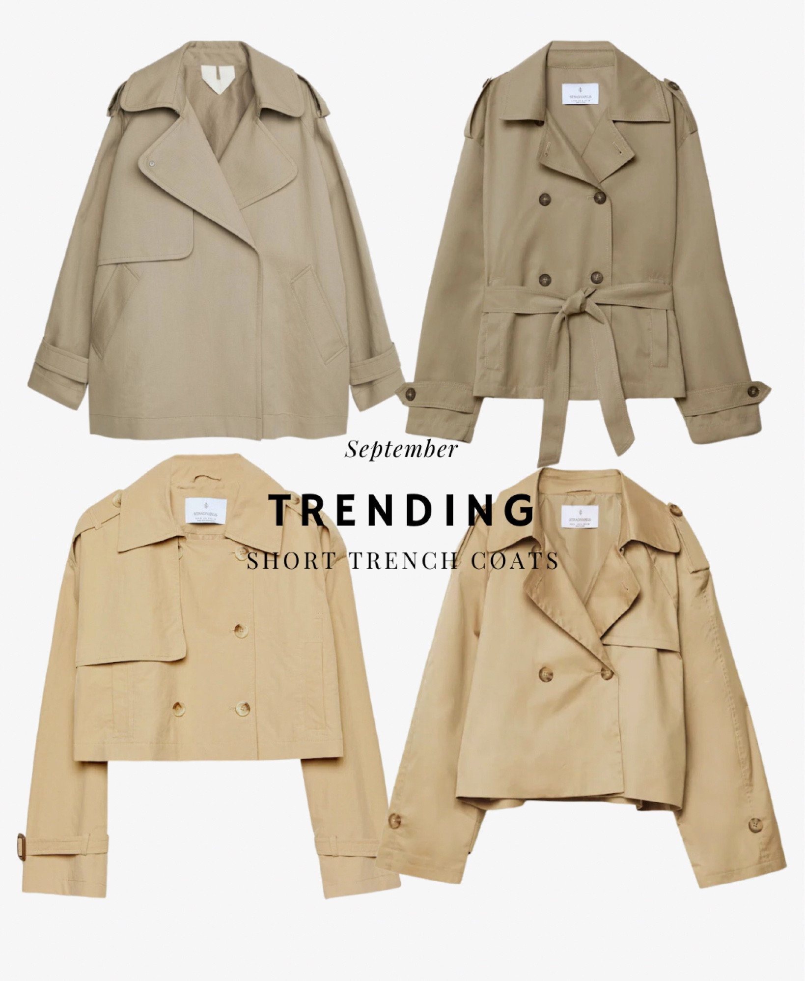 Short Trench Coat - Beige curated on LTK