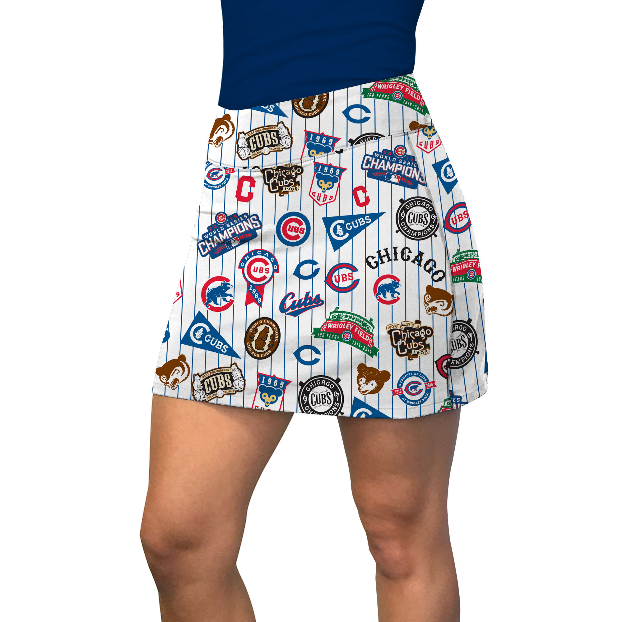 Chicago Cubs Loudmouth Women's Retro Cooperstown Active Skort - Royal/Red | Fanatics