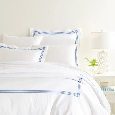 Trio French Blue Duvet Cover | Annie Selke